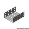 Emenda U Perfurada Galvanizada Eletrolítica Interna 200x100 mm para Eletrocalha