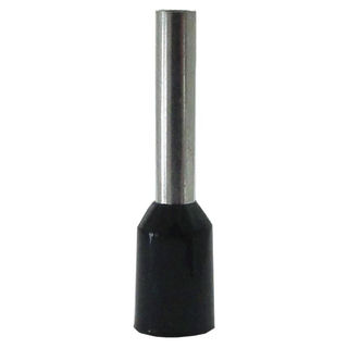 Terminal Cobre Estanhado a Compressão Pino Tubular (Ilhos) Pre-Isolado 1,50 mm² Preto