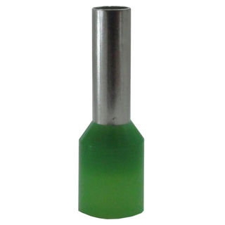 Terminal Cobre Estanhado a Compressão Pino Tubular (Ilhos) Pre-Isolado 6,00 mm² Verde