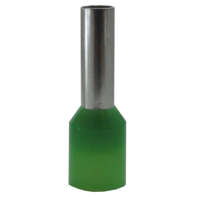 Terminal Cobre Estanhado a Compressão Pino Tubular (Ilhos) Pre-Isolado 6,00 mm² Verde