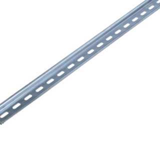 Trilho Fixação Galvanizado Perfurado DIN para Conector SAK /Contator /Disjuntor Barra com 2 M TS35