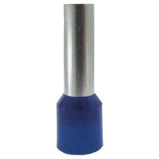 Terminal Cobre Estanhado a Compressão Pino Tubular (Ilhos) Pre-Isolado 2,50 mm² Azul