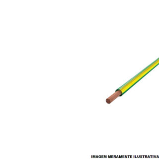 Cabo Cobre Isolado PVC 70G 750V V 1X 2,50 MM2 Flexível Verde/amarelo NBR 247-3 Carretel