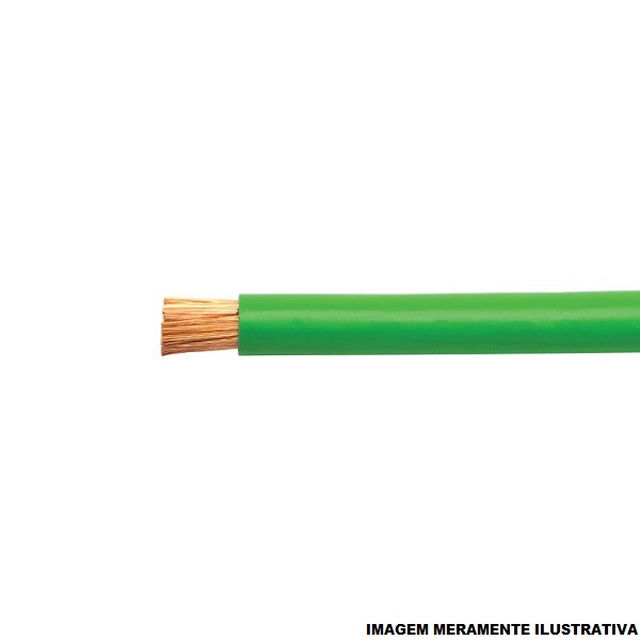 Cabo Cobre Isolado PVC 70G 750V 1x 1,50 mm² Flexível Verde NBR 247-3 Classe 5