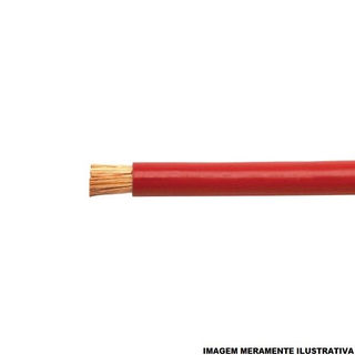 Cabo Cobre Isolado PVC 70G 750V V 1X 4,00 MM2 Flexível Vermelho NBR 247-3 1150606401