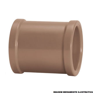 Luva PVC Soldável 25 mm Classe 15 Marrom Água Fria