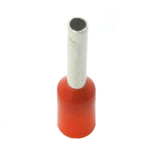 Terminal Cobre Estanhado a Compressão Pino Tubular (Ilhos) Pre-Isolado 1,00 mm² Vermelho