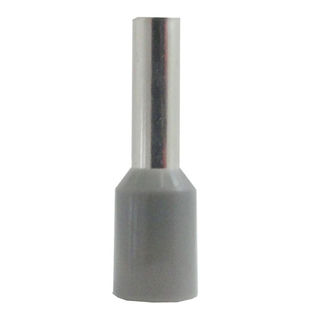 Terminal Cobre Estanhado a Compressão Pino Tubular (Ilhos) Pre-Isolado 4,00 mm² Cinza