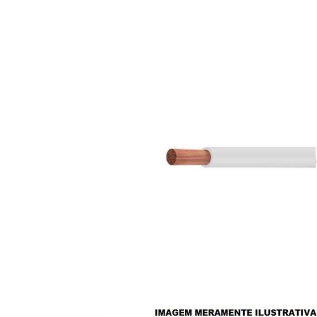 Cabo Cobre Isolado PVC 70G 750V 1x 25,00 mm² Flexível Branco NBR 247-3 Classe 5