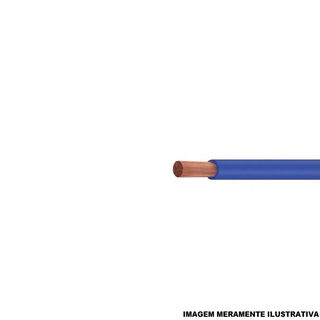 Cabo Cobre Isolado PVC 70G 750V 1x 1,00 mm² Flexível Azul Escuro NBR 247-3 Classe 5