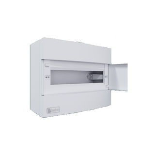 Quadro de Distribuição PVC Sobrepor 12 Disjuntores DIN sem Barramento sem Geral Branco Porta Opaca